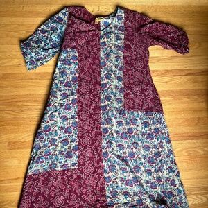 April Cornell Patchwork House Dress in Size M/L